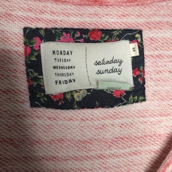 Saturday Sunday Pink Henley Dress with Tie in Front Size Extra Small - Picture 8 of 10